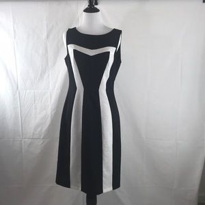 Black and White color block dress
